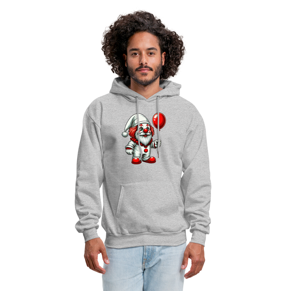 Gnome Clown Hoodie - heather gray