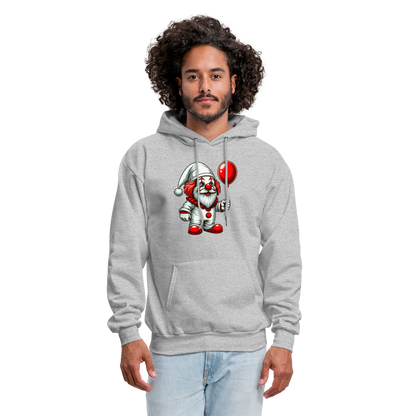 Gnome Clown Hoodie - heather gray