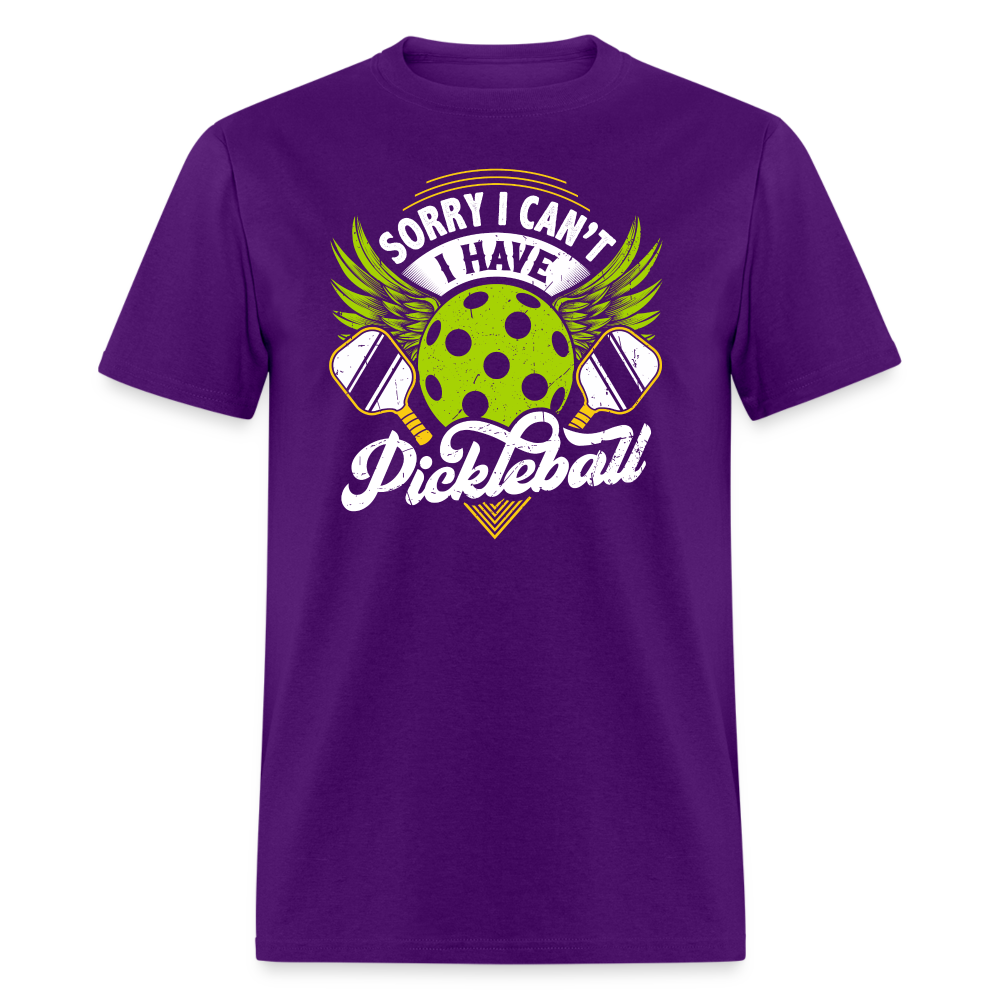 Sorry I can't I Have Pickleball T-Shirt - purple