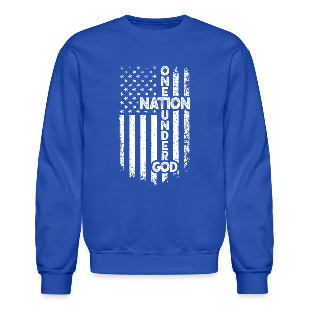 One Nation Under God Sweatshirt - royal blue