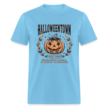 Halloweentown T-Shirt (Where Normal is Overrated) - aquatic blue