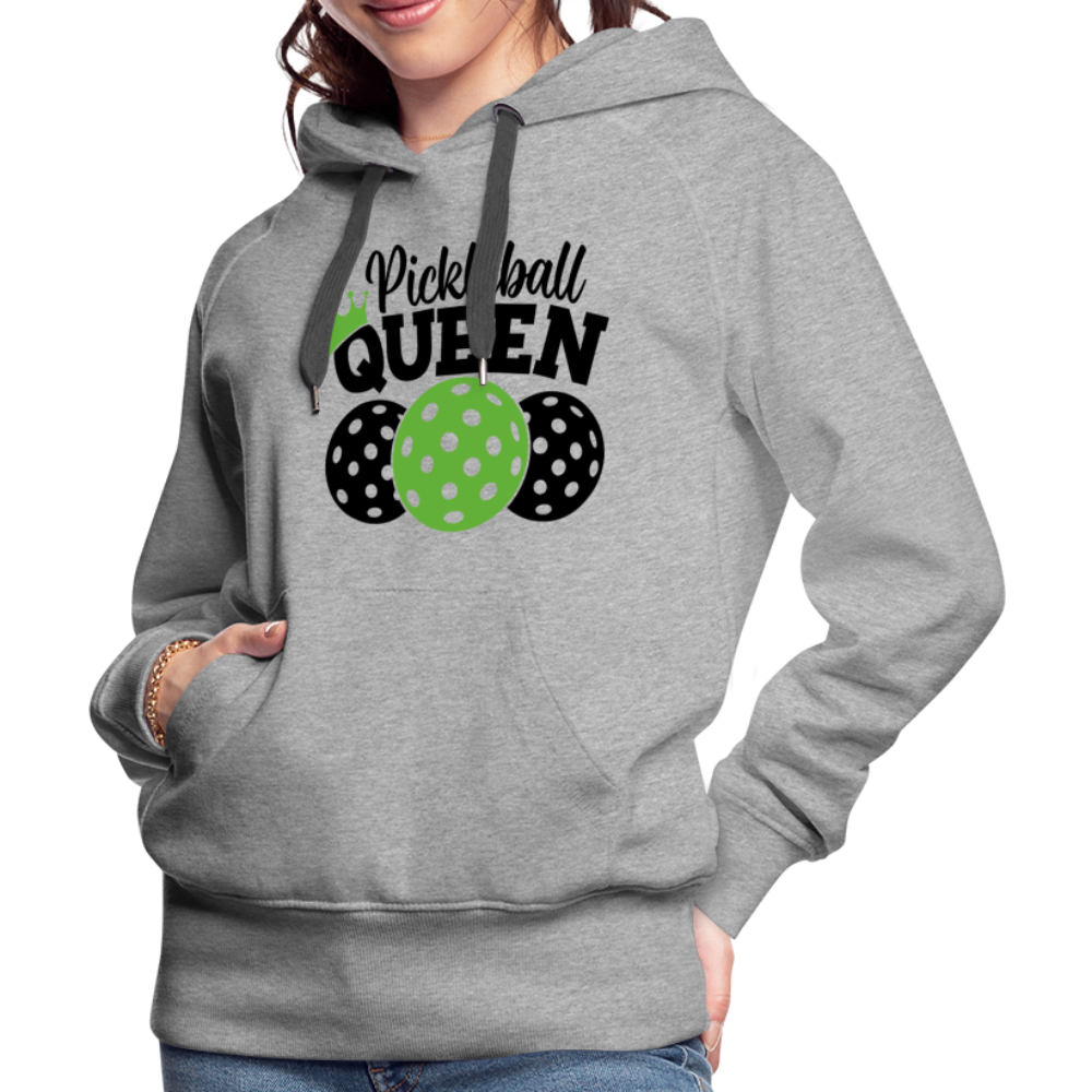 Pickleball Queen Women's Premium Hoodie - heather grey