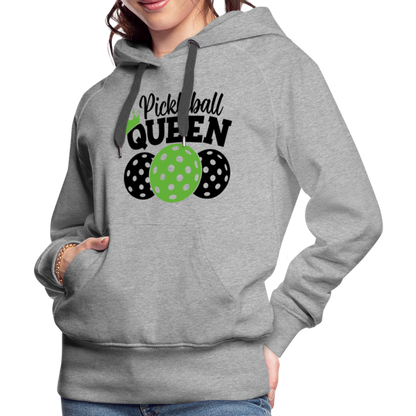 Pickleball Queen Women's Premium Hoodie - heather grey