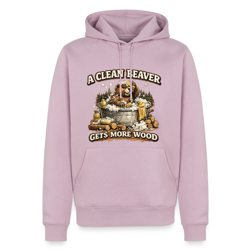 A Clean Beaver Gets More Wood Funny Adult Humor Hoodie Color: dusty pink