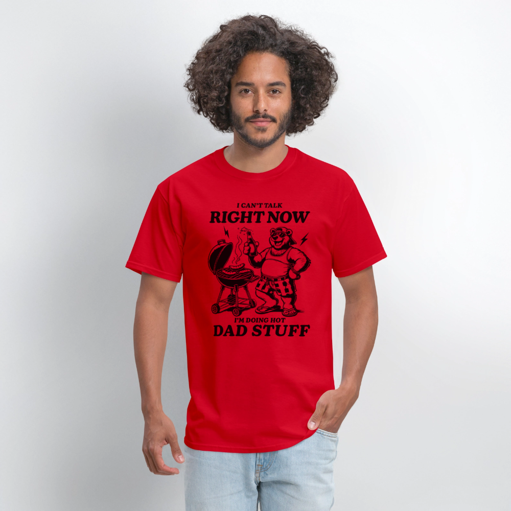 Doing Hot Dad Stuff (BBQ) T-Shirt - red