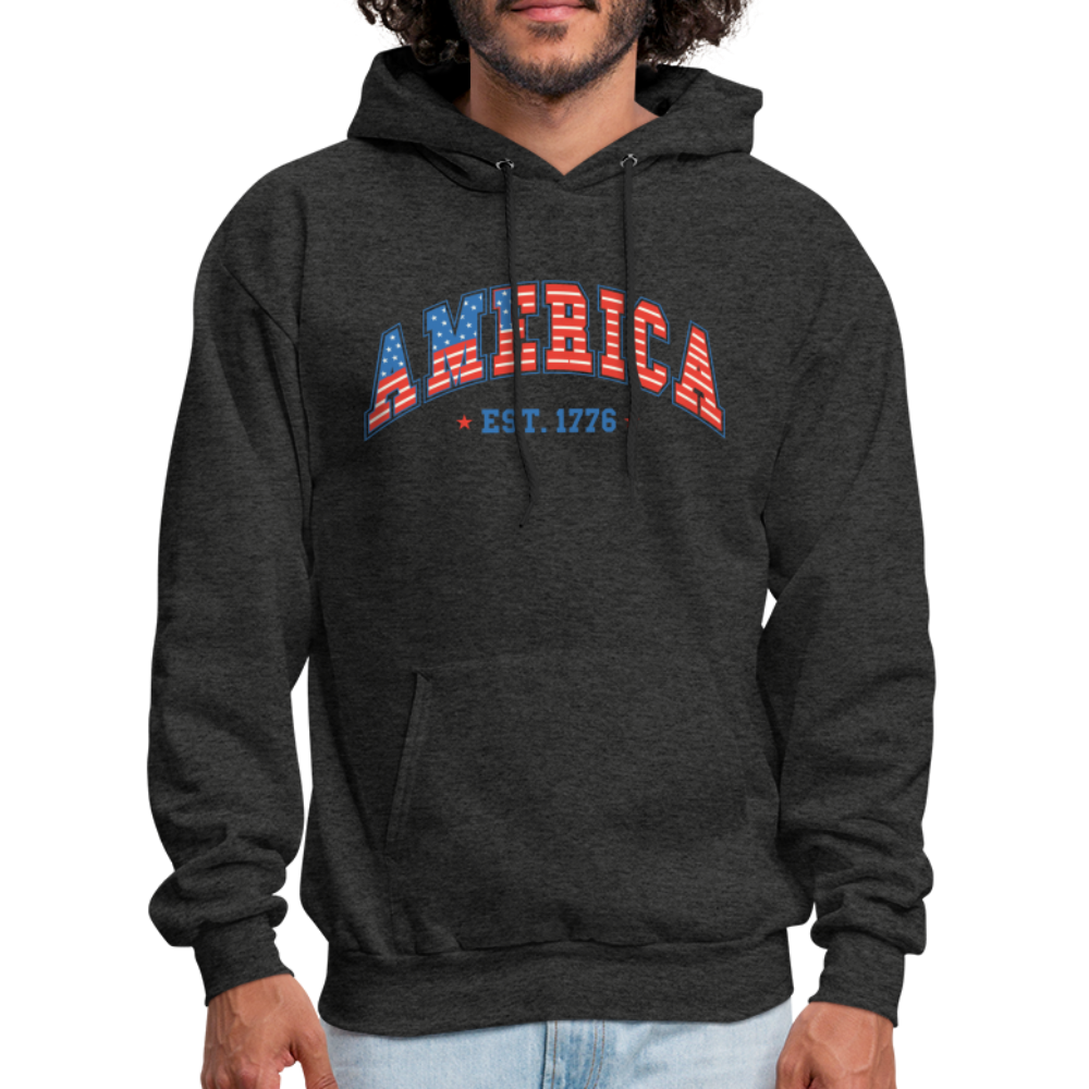 American 1776 Hoodie - charcoal grey