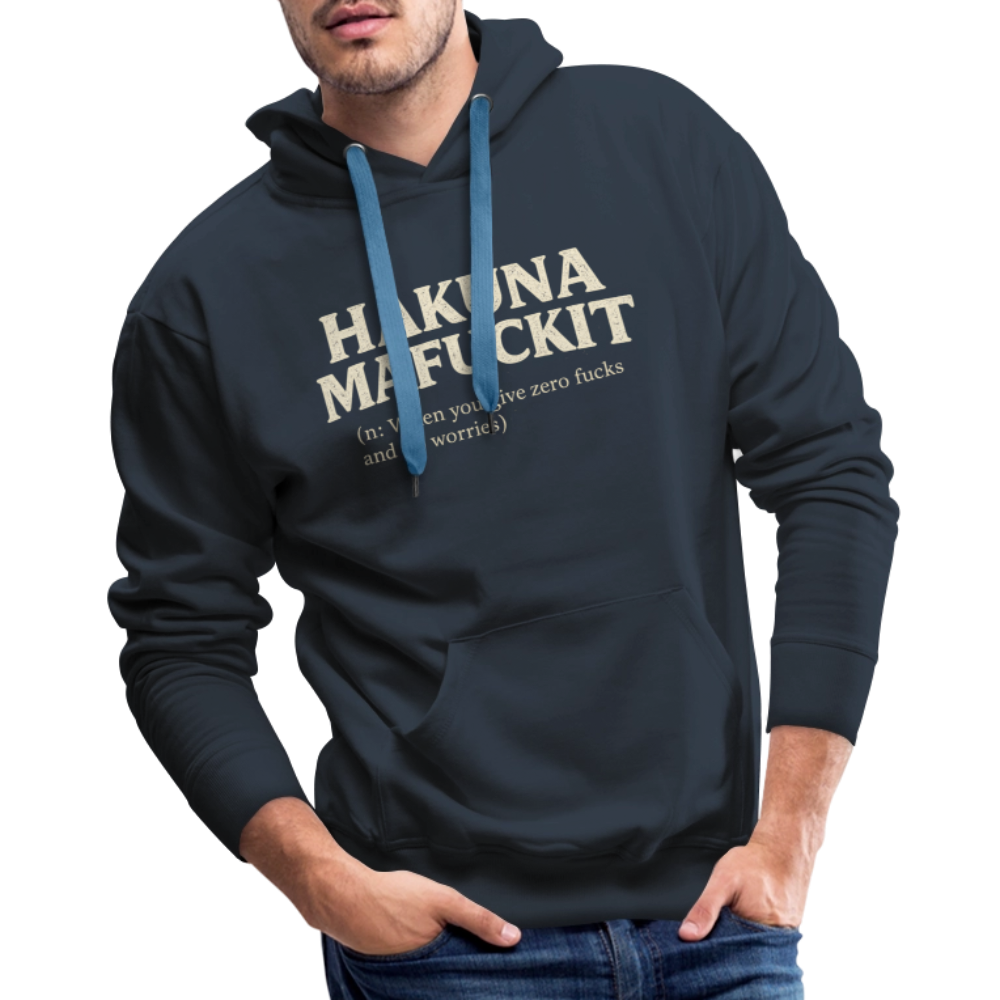 Hakuna Mafuckit Men’s Funny Graphic Hoodie Color: Black