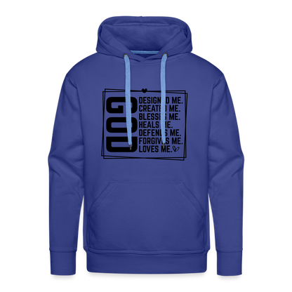 GOD Designed Me Men’s Premium Hoodie - royal blue