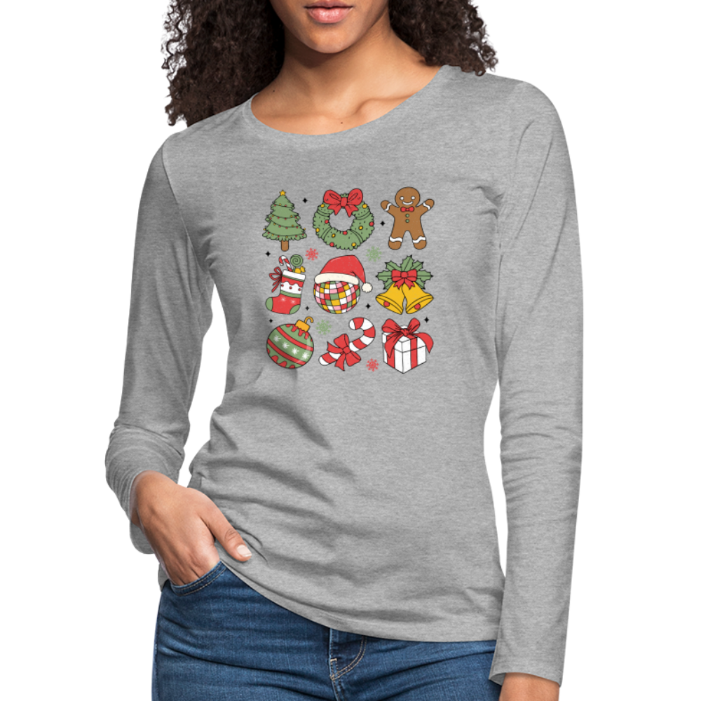 Christmas Holiday Season Women's Premium Long Sleeve T-Shirt - heather gray