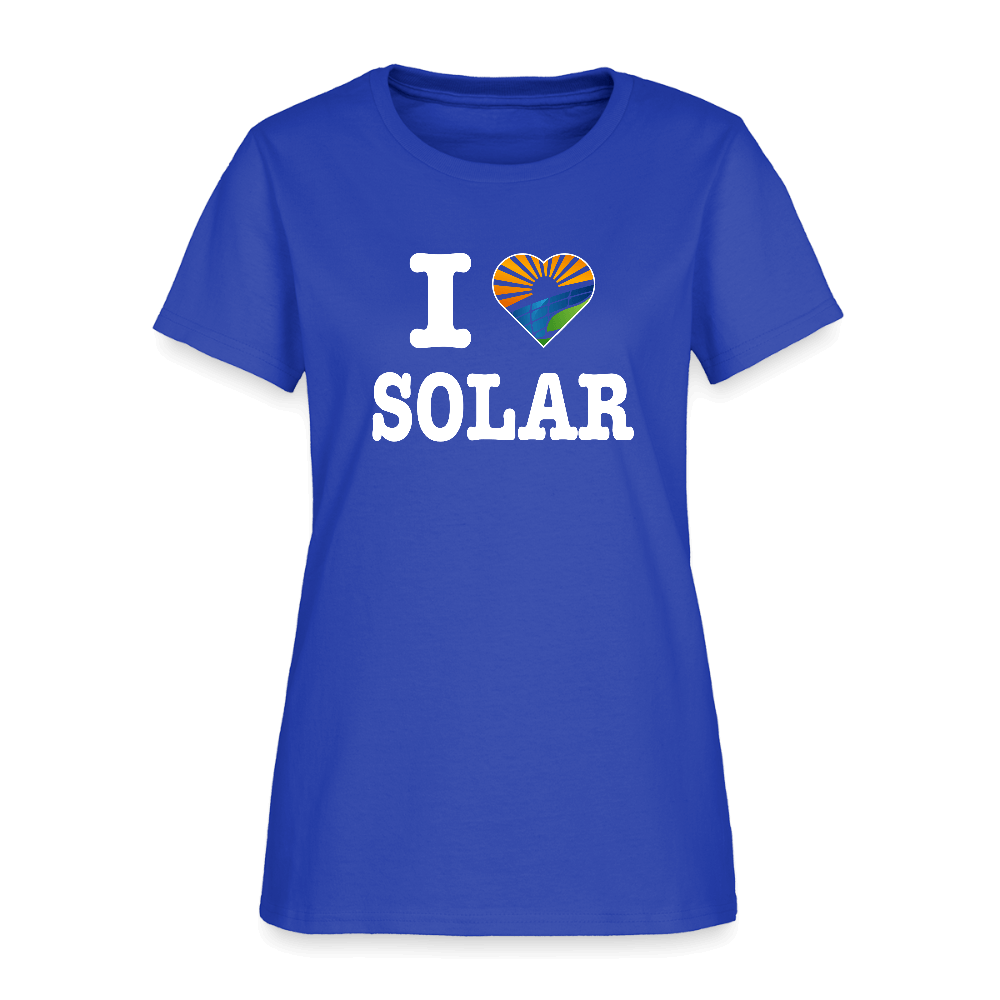 I Love Solar Women's T-Shirt Color: royal blue