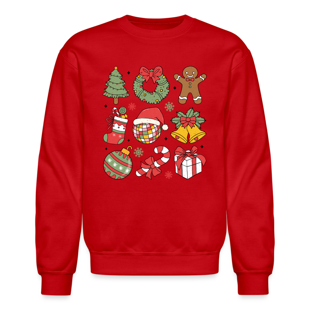 Christmas Holiday Season Sweatshirt - red