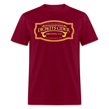 Dicken's Cider Brewing Co T-Shirt - burgundy