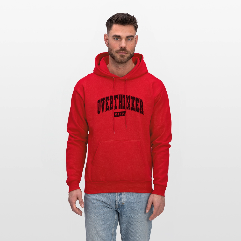 Overthinker 24/7 Hoodie – Stay Cozy While Overthinking - red