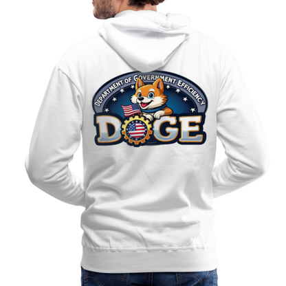 DOGE Men’s Premium Hoodie (front/back print) - white