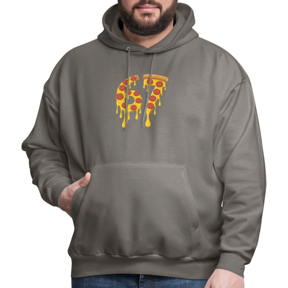 Six Seven 67 Pizza Hoodie - asphalt gray