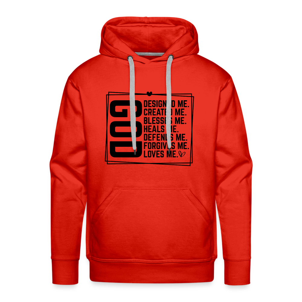 GOD Designed Me Men’s Premium Hoodie - red