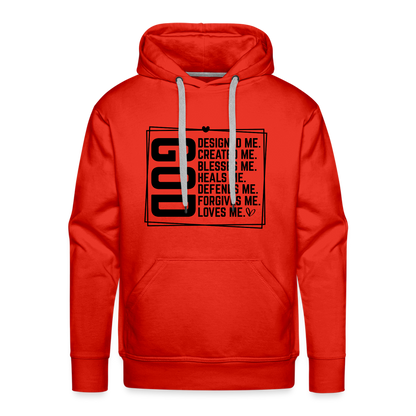 GOD Designed Me Men’s Premium Hoodie - red