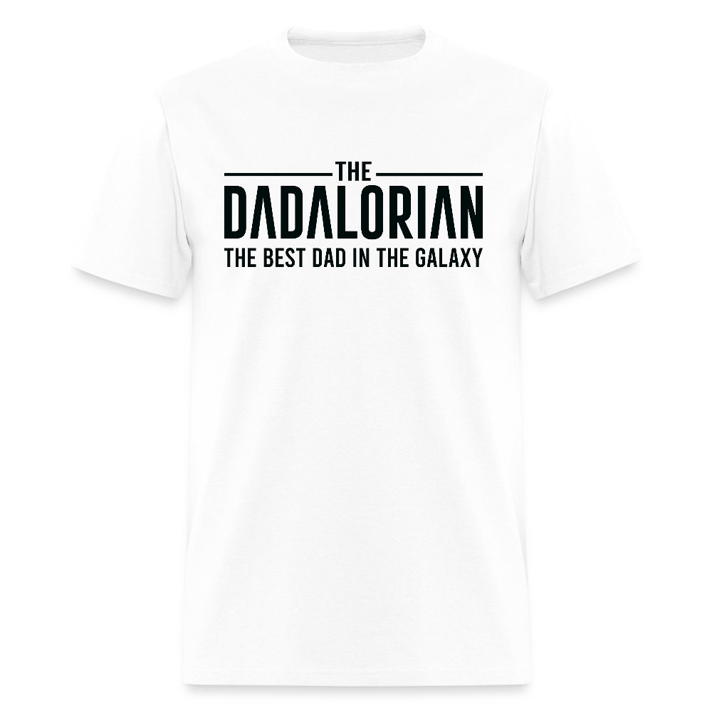 The Dadalorian The Best Dad in the Galaxy T-Shirt - white