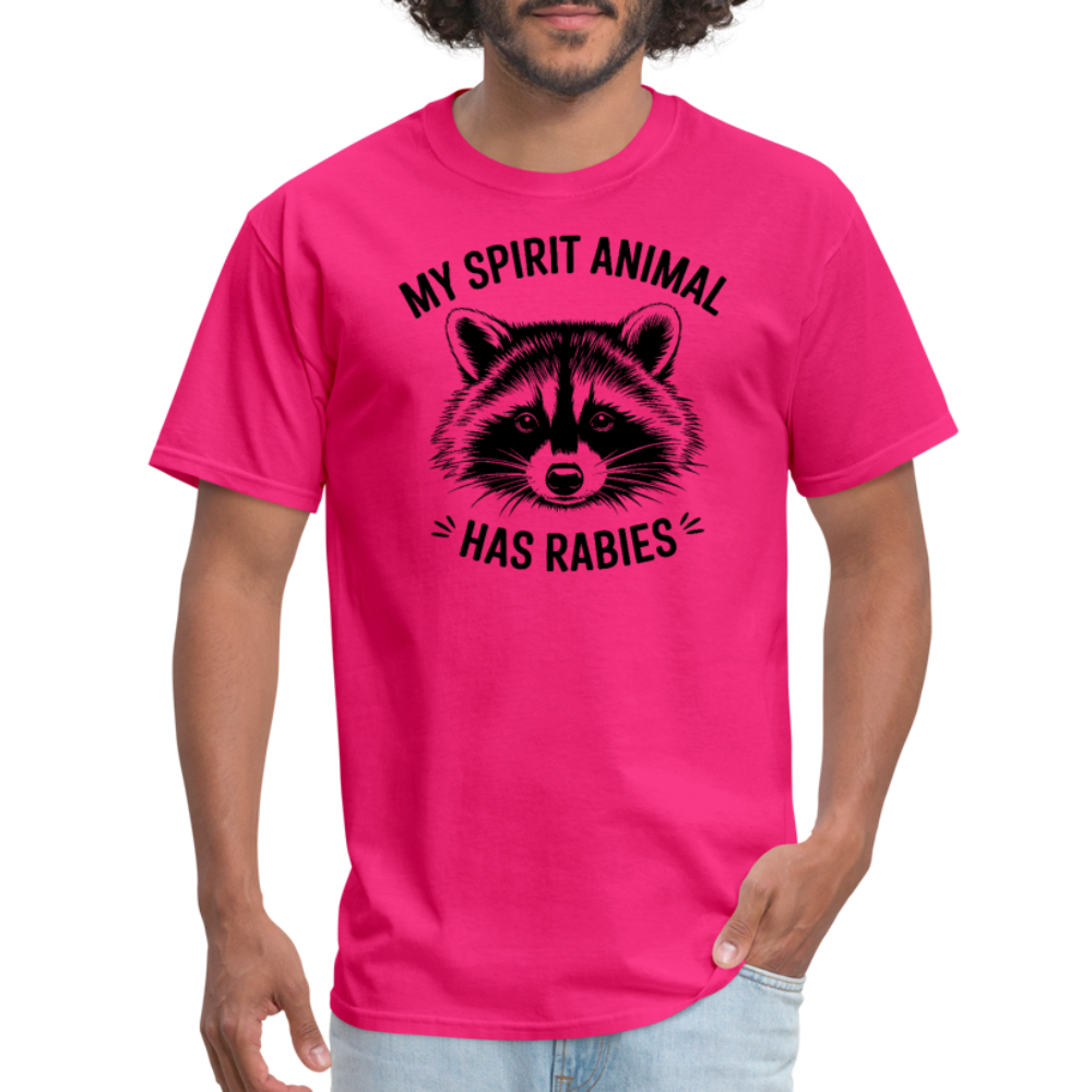 My Spirit Animal Has Rabies T-Shirt - fuchsia