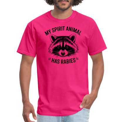 My Spirit Animal Has Rabies T-Shirt - fuchsia