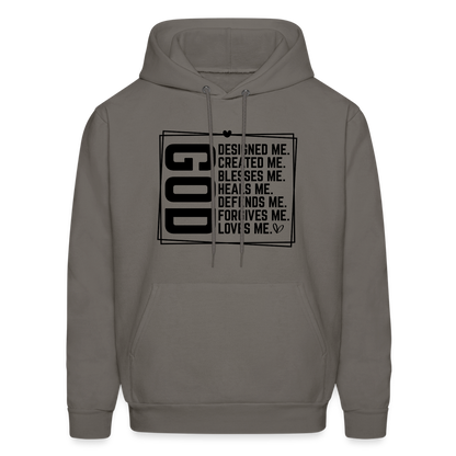 GOD Designed Me Hoodie - asphalt gray