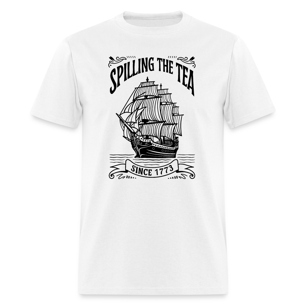 Spilling The Tea Sine 1773 T-Shirt - white