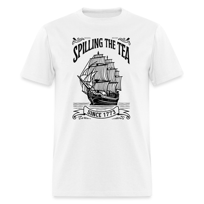 Spilling The Tea Sine 1773 T-Shirt - white