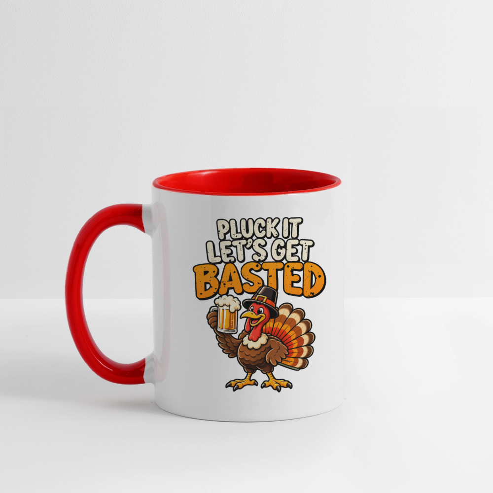 Pluck It Let’s Get Basted Coffee Mug - white/red