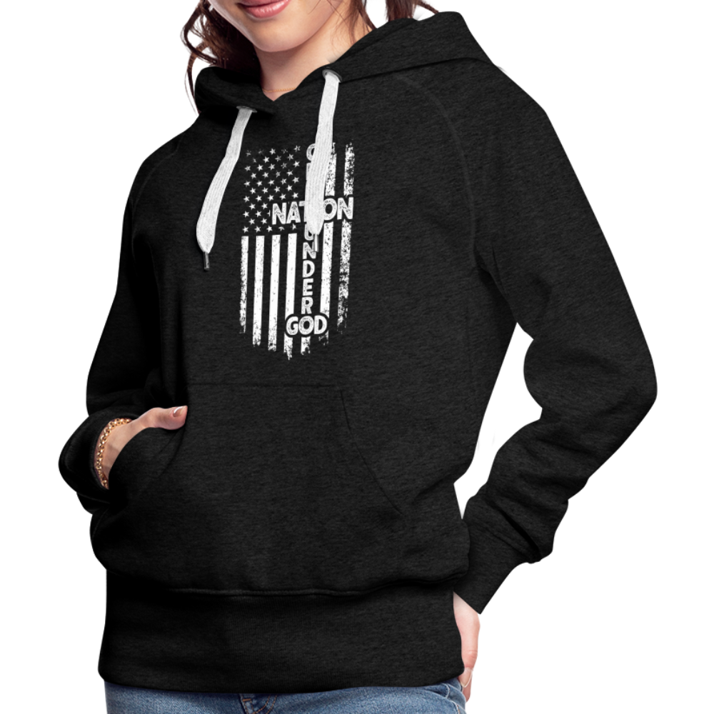 One Nation Under God Women’s Premium Hoodie - charcoal grey