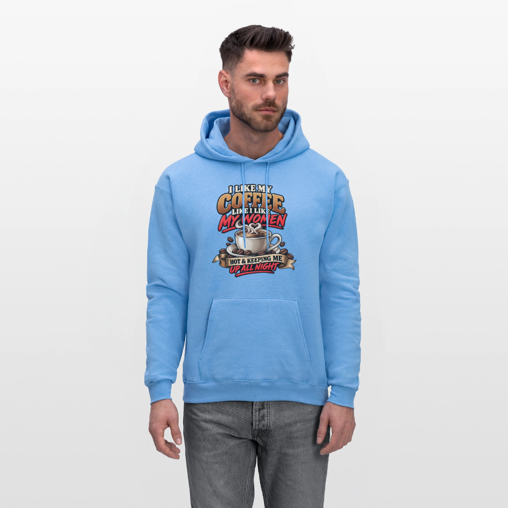 I Like My Coffee Like I Like My Women Funny Hoodie Color: Asphalt Gray