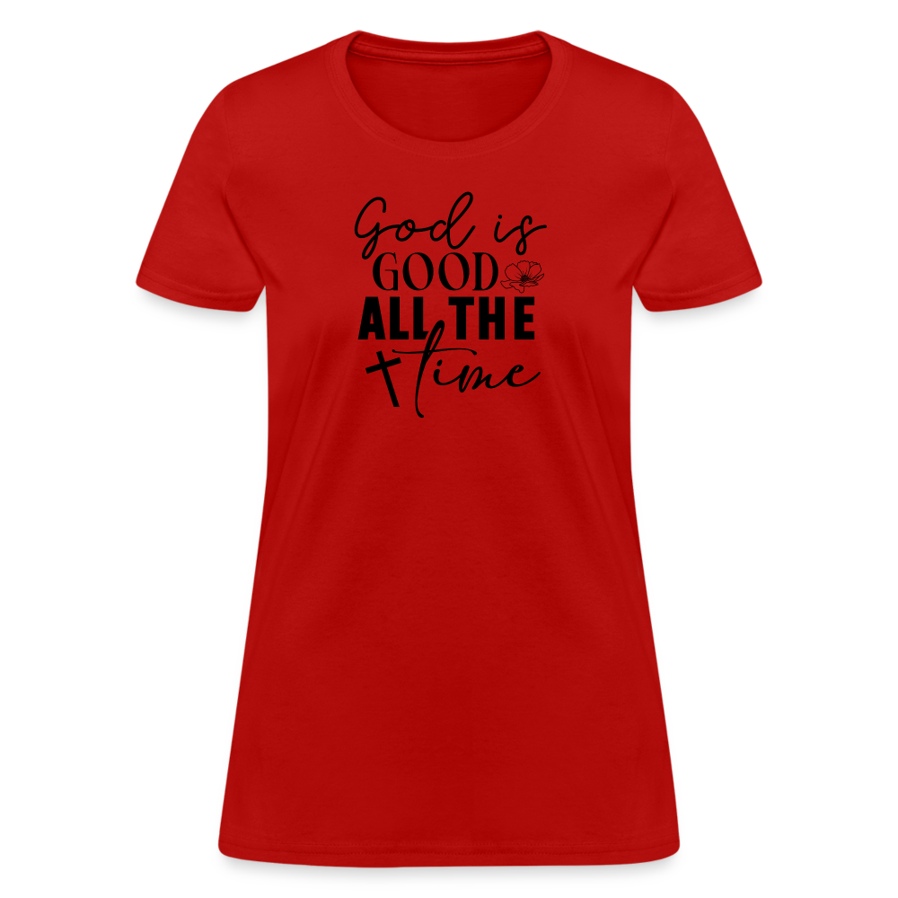 God is Good All The Time Women's T-Shirt - red