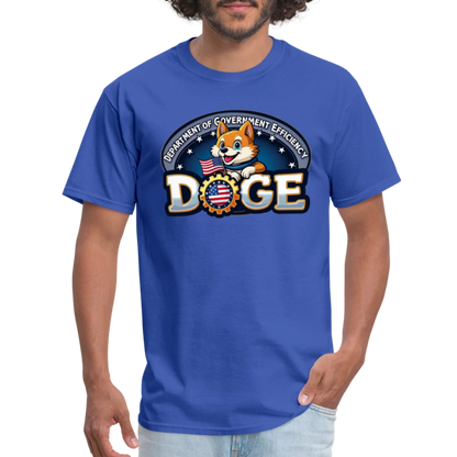 DOGE Logo (Dept of Government Efficiency) T-Shirt - royal blue