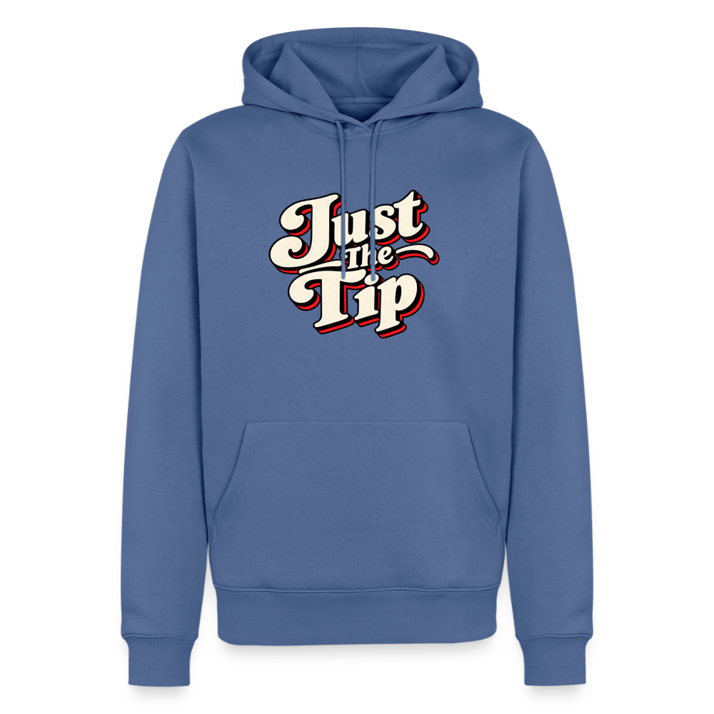 Just the Tip Funny Adult Humor Hoodie Color: stone blue