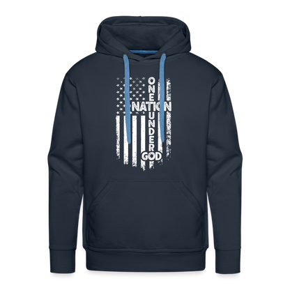 One Nation Under God Men’s Premium Hoodie - navy