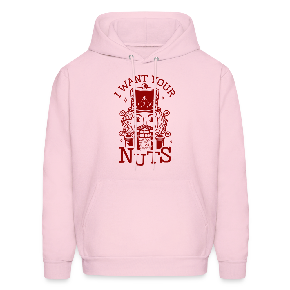 I Want Your Nuts (Funny NutCracker) Hoodie - pale pink