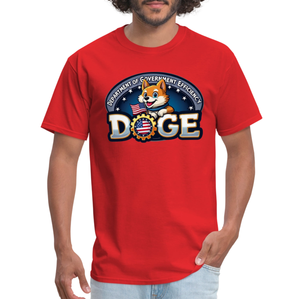 DOGE Logo (Dept of Government Efficiency) T-Shirt - red