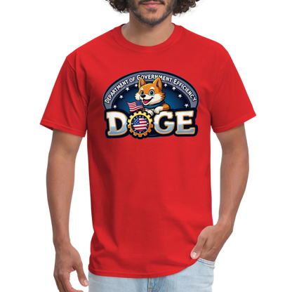 DOGE Logo (Dept of Government Efficiency) T-Shirt - red