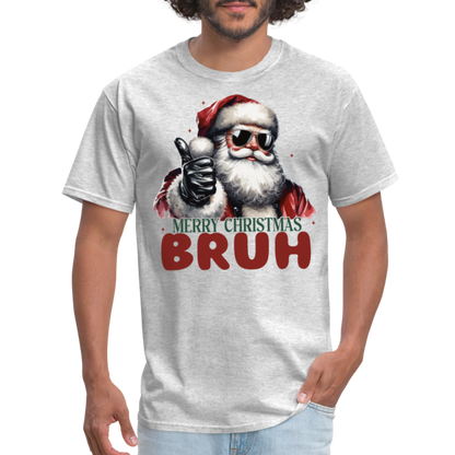 Merry Christmas Bruh T-Shirt - heather gray