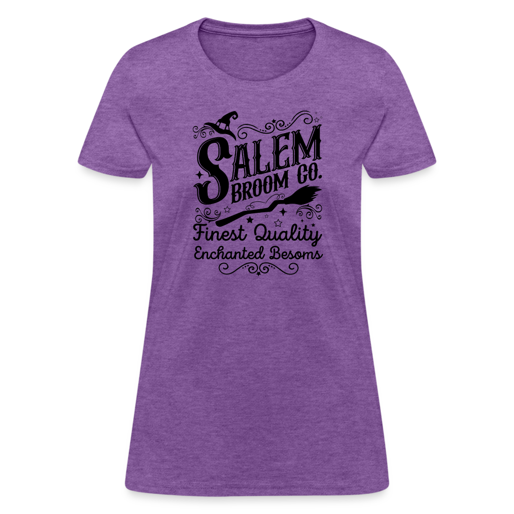 Salem Broom Co. Finest Quality Enchanted Besoms Women's T-Shirt (Halloween) - purple heather