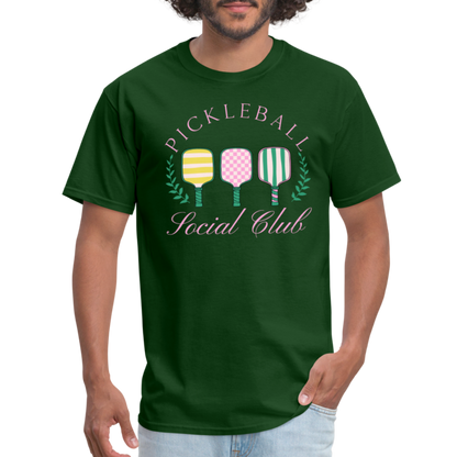 Pickleball Social Club T-Shirt - forest green