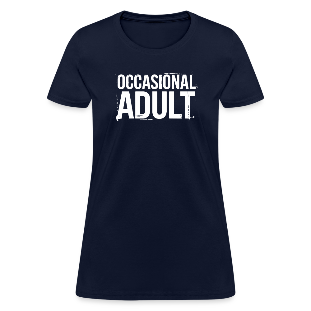 Occasional Adult Women's Contoured T-Shirt - navy