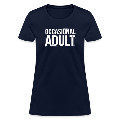 Occasional Adult Women's Contoured T-Shirt - navy