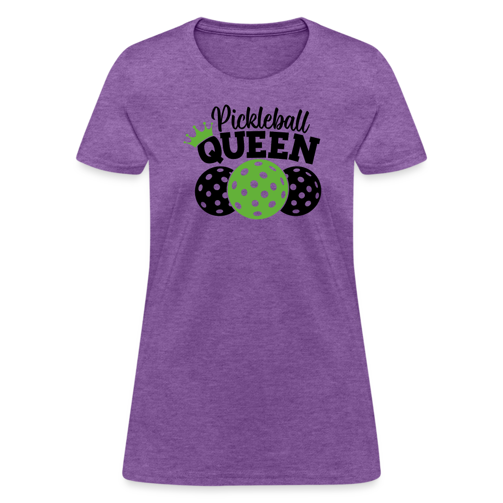 Pickleball Queen Women's Contoured T-Shirt - purple heather