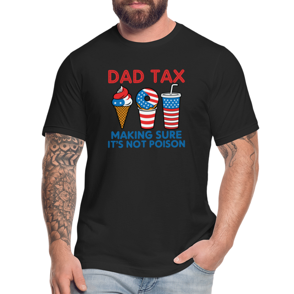 Dad Tax (Red White Blue) T-Shirt Bella Canvas - black