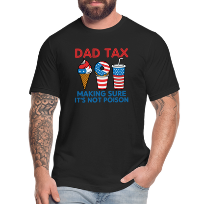 Dad Tax (Red White Blue) T-Shirt Bella Canvas - black