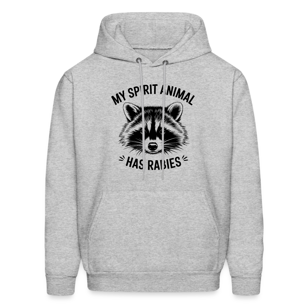 My Spirit Animal Has Rabies Hoodie - heather gray