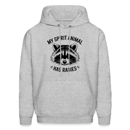 My Spirit Animal Has Rabies Hoodie - heather gray