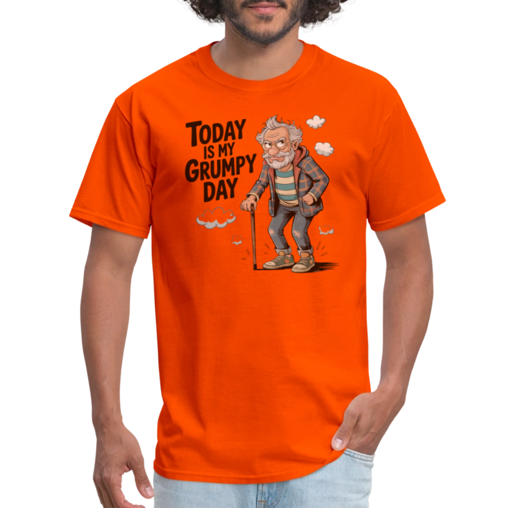 Today Is My Grumpy Day Funny T-Shirt - orange