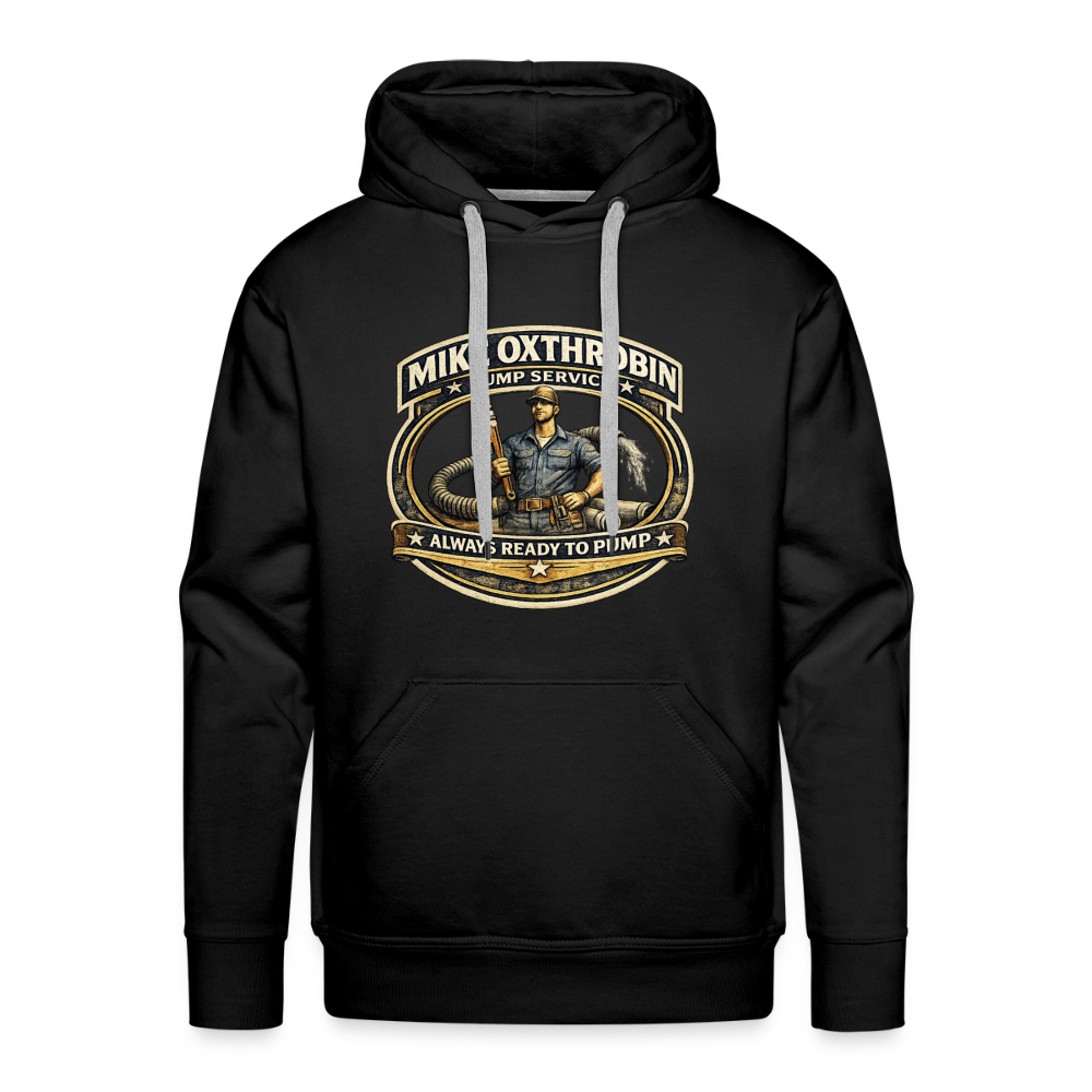 Mike Oxthrobin Pump Service Hoodie Funny Adult Humor Color: black