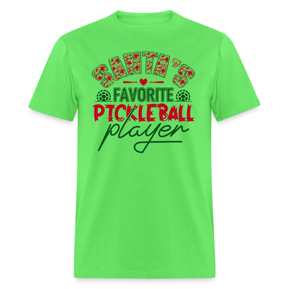 Santa's Favorite Pickleball Player T-Shirt - kiwi